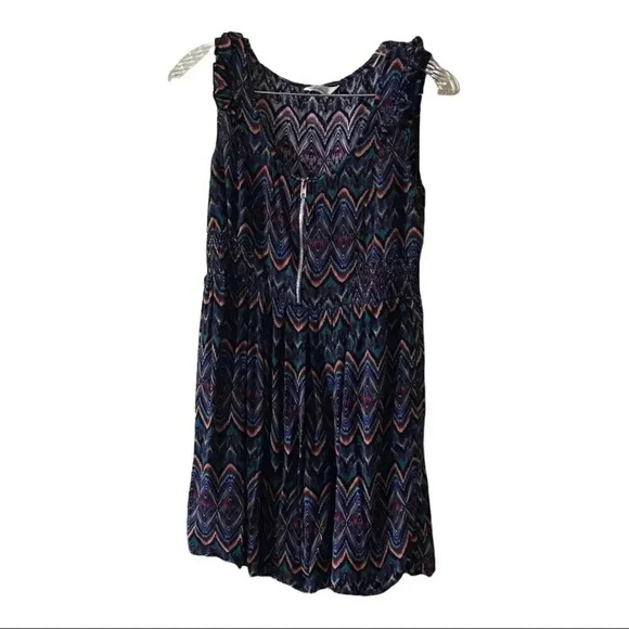 Kirra front zip multicolored mini dress EUC size M - Picture 2 of 9